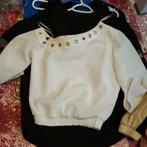 White off the shoulder shirt